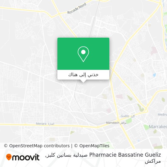 خريطة Pharmacie Bassatine Gueliz صيدلية بساتين كليز