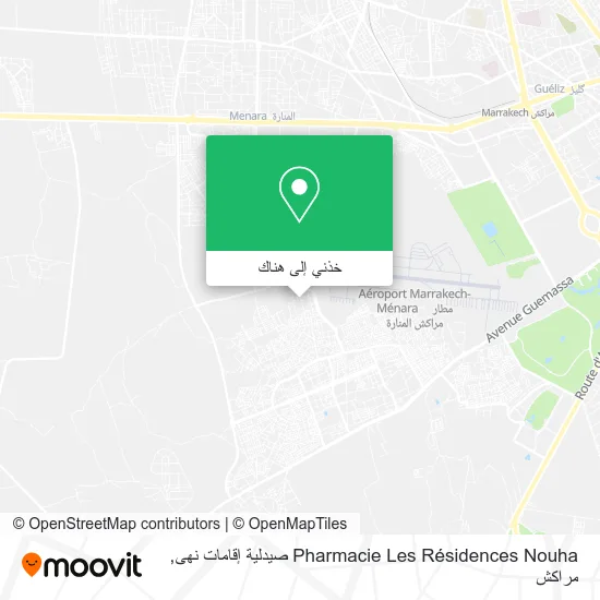 خريطة Pharmacie Les Résidences Nouha صيدلية إقامات نهى