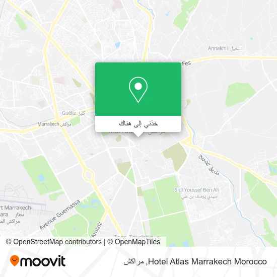 خريطة Hotel Atlas Marrakech Morocco