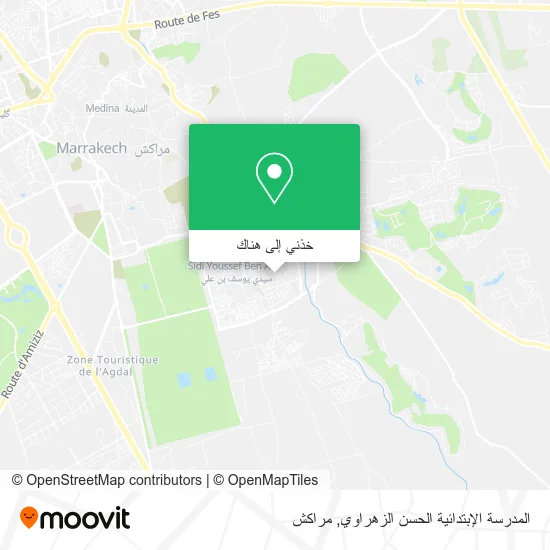 خريطة المدرسة الإبتدائية الحسن الزهراوي