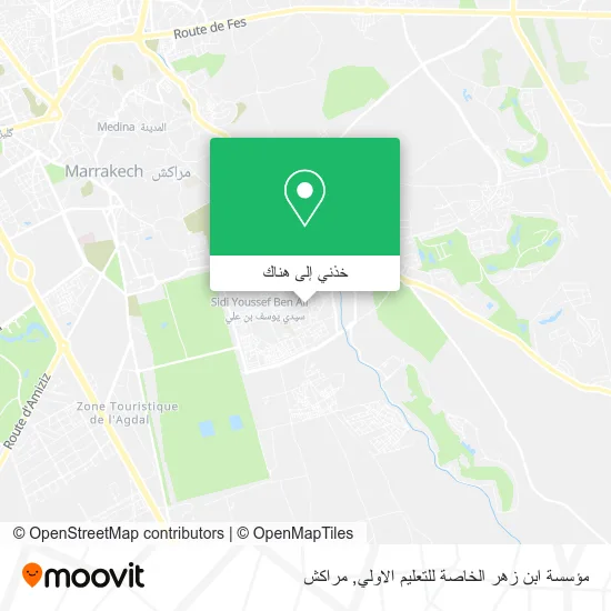 خريطة مؤسسة ابن زهر الخاصة للتعليم الاولي