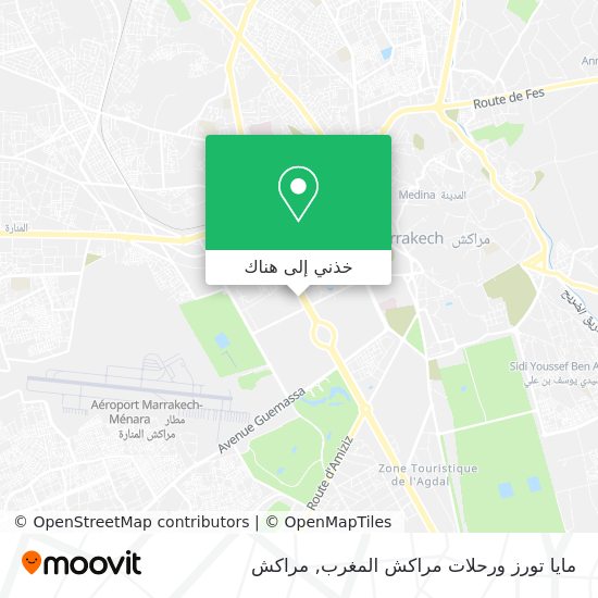 خريطة مايا تورز ورحلات مراكش المغرب