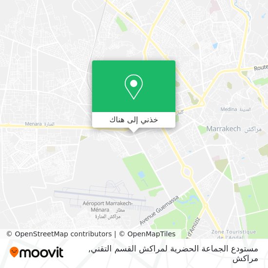 خريطة مستودع الجماعة الحضرية لمراكش القسم التقني