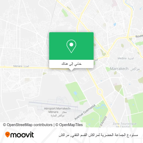 خريطة مستودع الجماعة الحضرية لمراكش القسم التقني