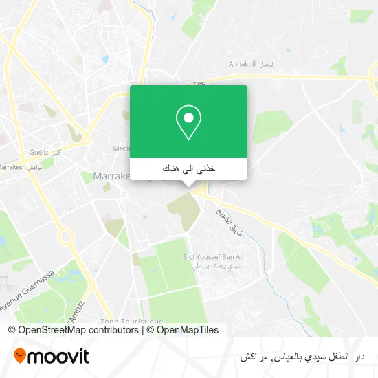 خريطة دار الطفل سيدي بالعباس