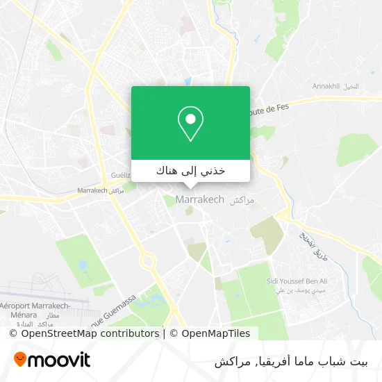خريطة بيت شباب ماما أفريقيا