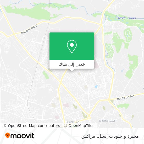 خريطة مخبزة و حلويات إسيل
