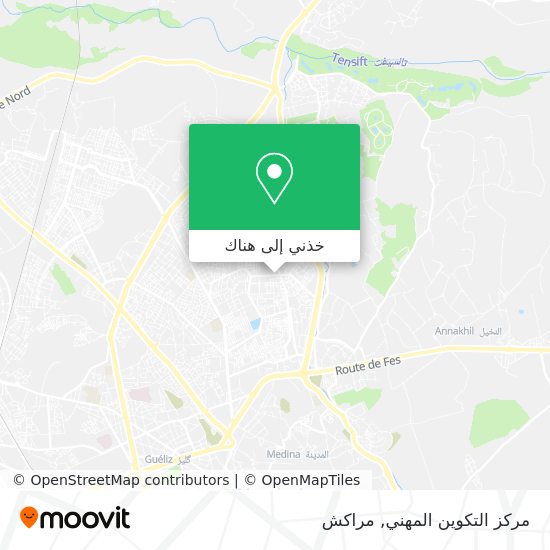 خريطة مركز التكوين المهني