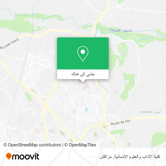 خريطة كلية الأداب والعلوم الانسانية