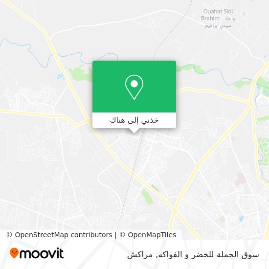 خريطة سوق الجملة للخضر و الفواكه