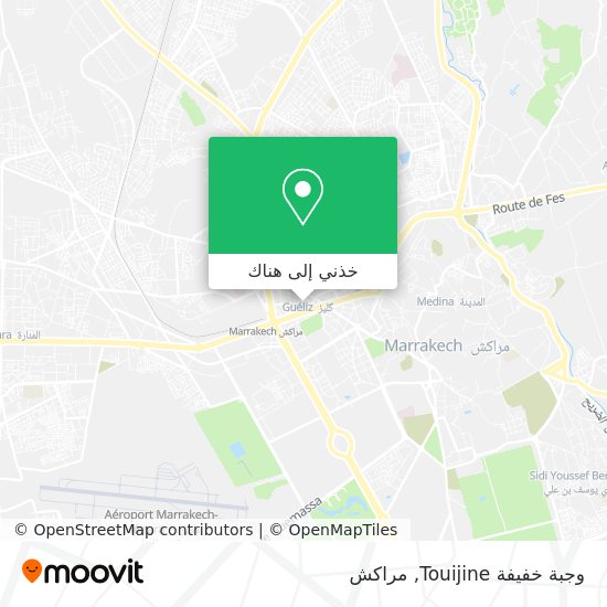 خريطة وجبة خفيفة Touijine