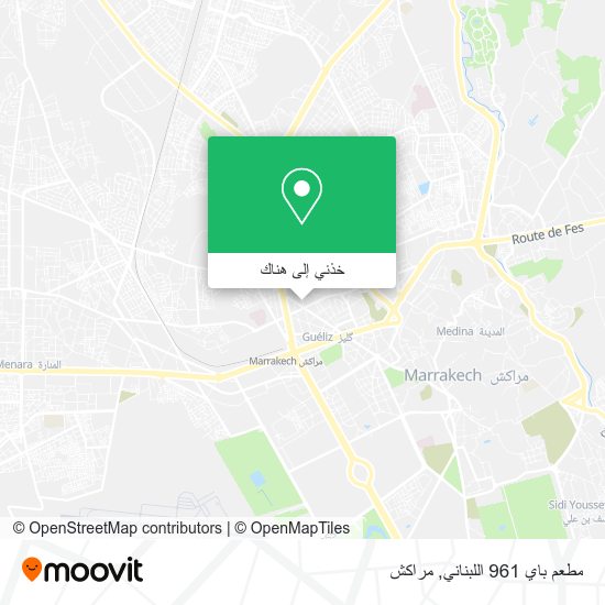 خريطة مطعم باي 961 اللبناني