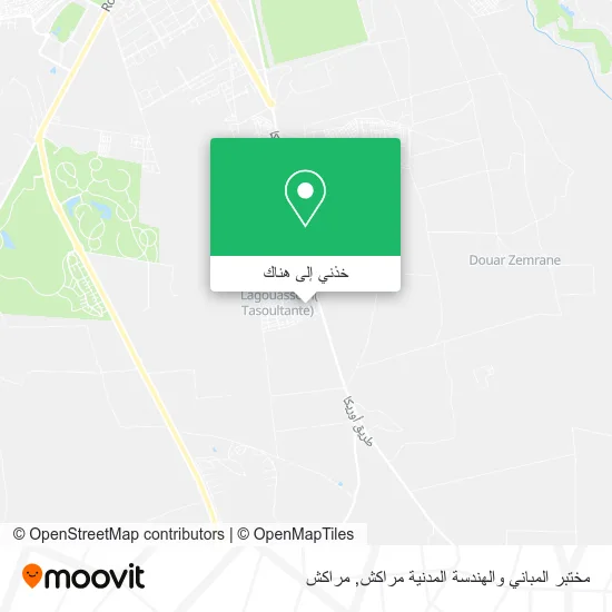 خريطة مختبر المباني والهندسة المدنية مراكش