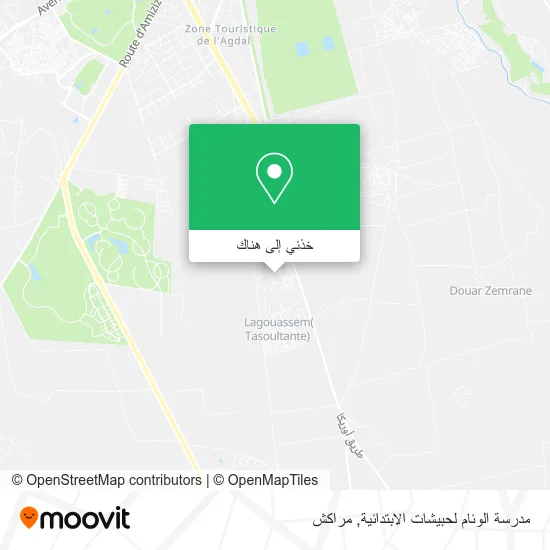 خريطة مدرسة الوئام لحبيشات الابتدائية