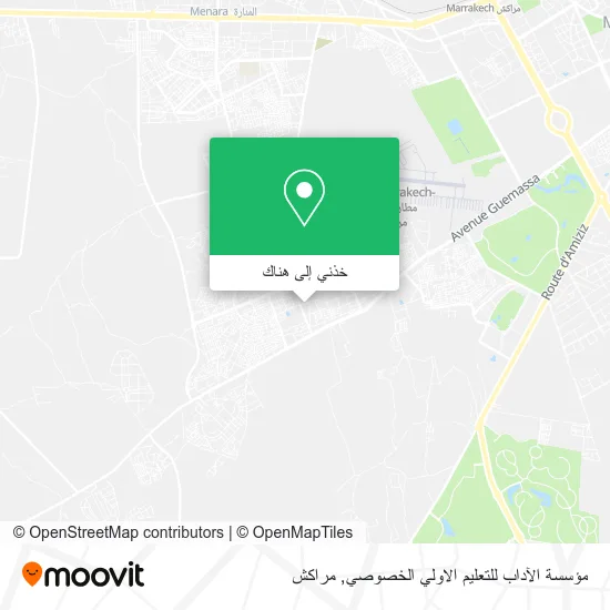 خريطة مؤسسة الآداب للتعليم الاولي الخصوصي