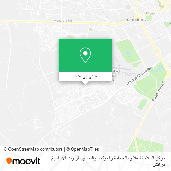 خريطة مركز السلامة للعلاج بالحجامة والموكسا والمساج بالزيوت الأساسية