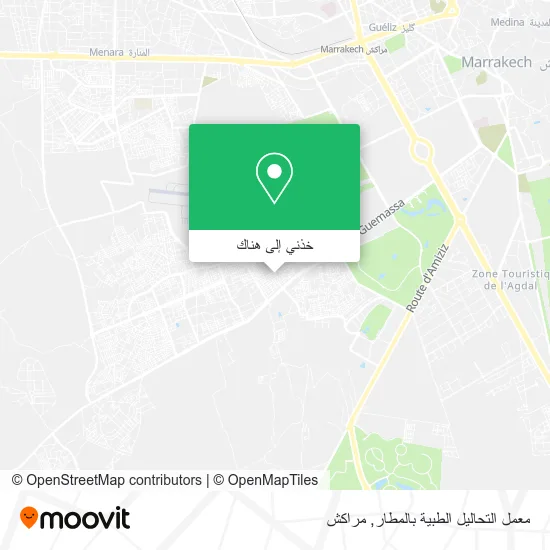 خريطة معمل التحاليل الطبية بالمطار