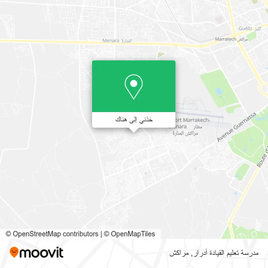 خريطة مدرسة تعليم القيادة أدرار