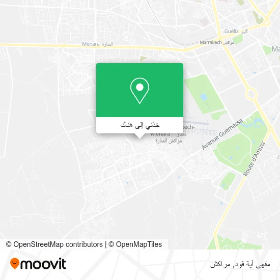 خريطة مقهى آية فود