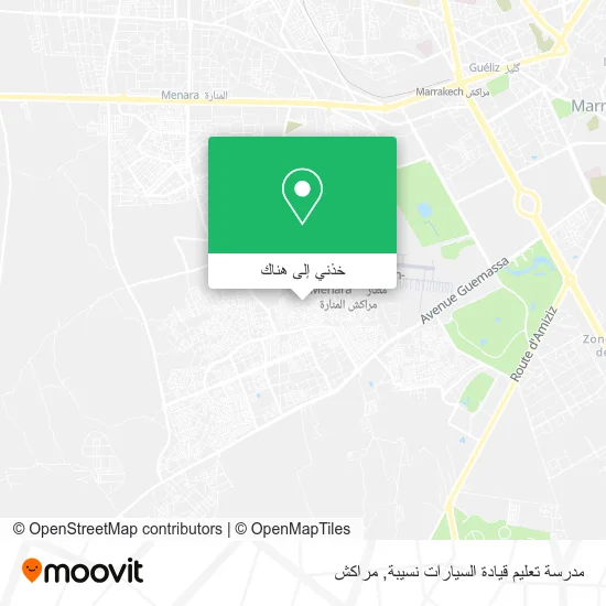 خريطة مدرسة تعليم قيادة السيارات نسيبة