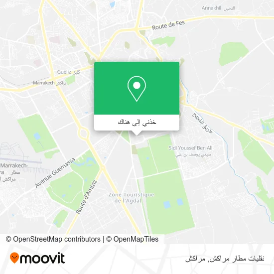 خريطة نقليات مطار مراكش