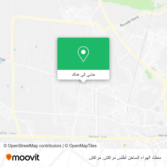 خريطة منطاد الهواء الساخن أطلس مراكش