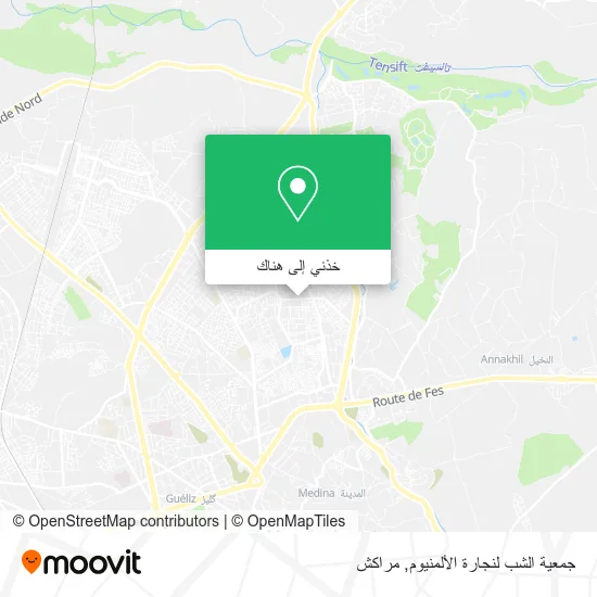 خريطة جمعية الشب لنجارة الألمنيوم