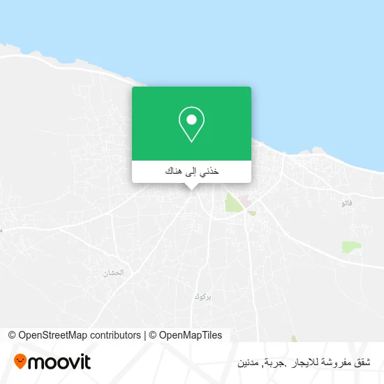 خريطة شقق مفروشة للايجار .جربة