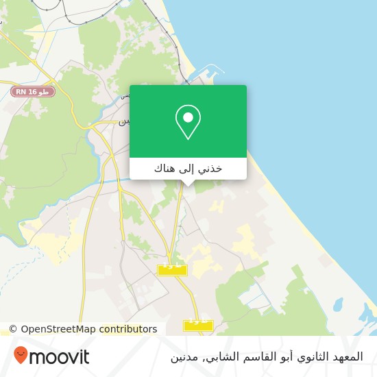 خريطة المعهد الثانوي أبو القاسم الشابي