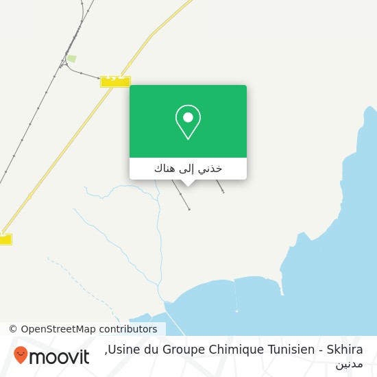 خريطة Usine du Groupe Chimique Tunisien - Skhira