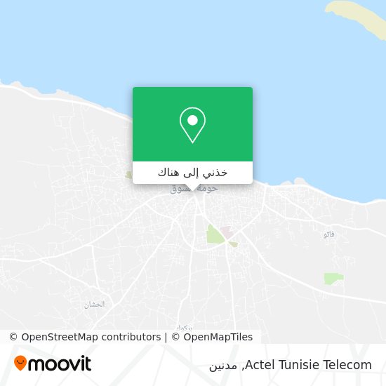 خريطة Actel Tunisie Telecom