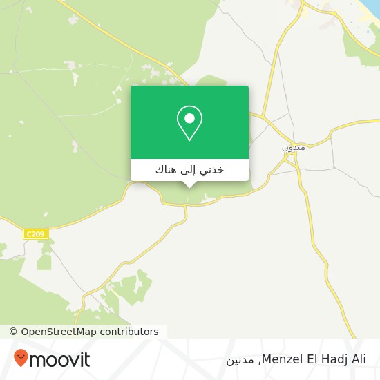 خريطة Menzel El Hadj Ali