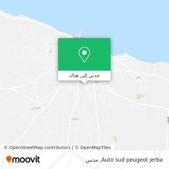 خريطة Auto sud peugeot jerba