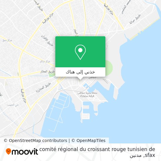 خريطة comité régional du croissant rouge tunisien de sfax