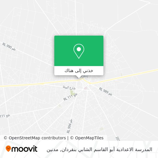 خريطة المدرسة الاعدادية أبو القاسم الشابي بنقردان