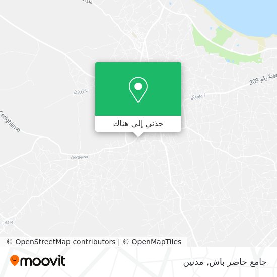خريطة جامع حاضر باش