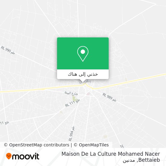 خريطة Maison De La Culture Mohamed Nacer Bettaieb