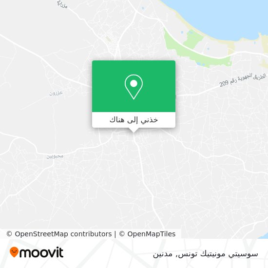 خريطة سوسيتي مونيتيك تونس