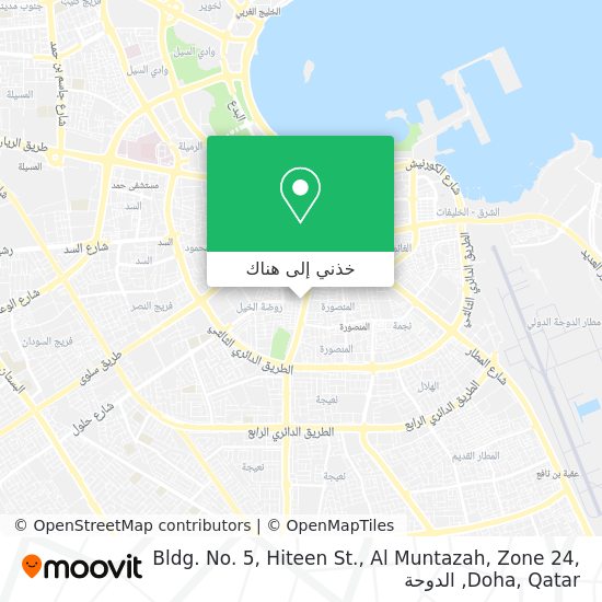 خريطة Bldg. No. 5, Hiteen St., Al Muntazah, Zone 24, Doha, Qatar