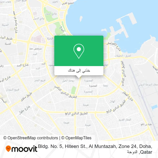 خريطة Bldg. No. 5, Hiteen St., Al Muntazah, Zone 24, Doha, Qatar