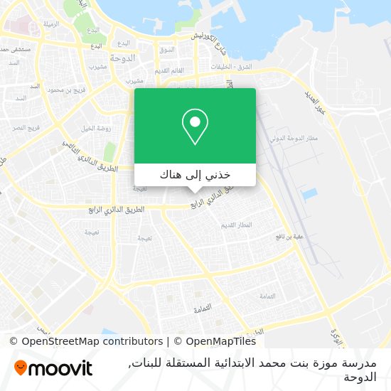 خريطة مدرسة موزة بنت محمد الابتدائية المستقلة للبنات