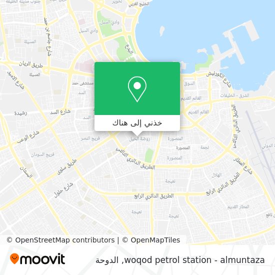 خريطة woqod petrol station - almuntaza