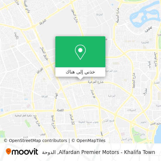 خريطة Alfardan Premier Motors - Khalifa Town