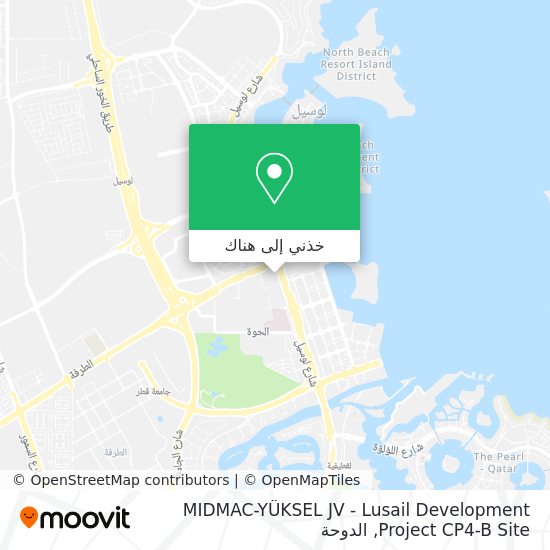 خريطة MIDMAC-YÜKSEL JV - Lusail Development Project CP4-B Site