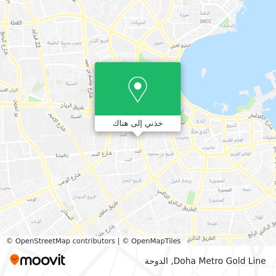 خريطة Doha Metro Gold Line