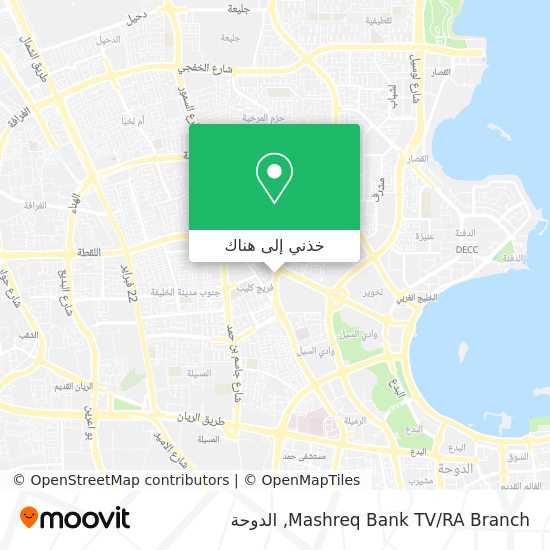 خريطة Mashreq Bank TV/RA Branch