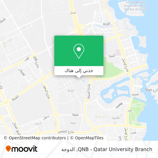 خريطة QNB - Qatar University Branch
