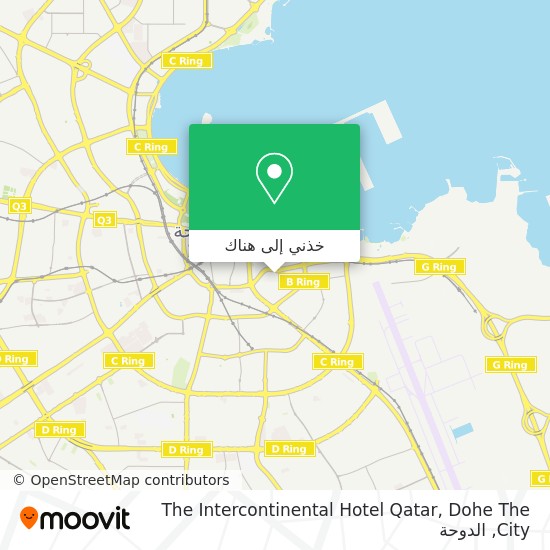 خريطة The Intercontinental Hotel Qatar, Dohe The City