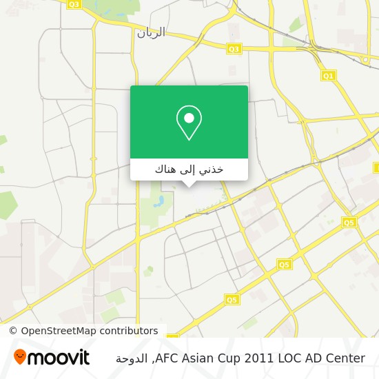 خريطة AFC Asian Cup 2011 LOC AD Center