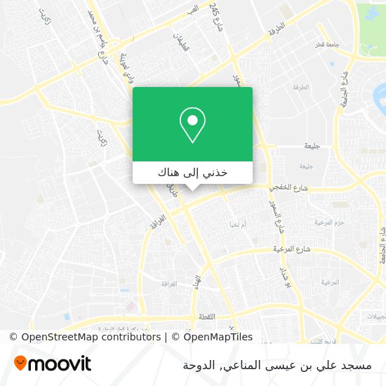 خريطة مسجد علي بن عيسى المناعي
